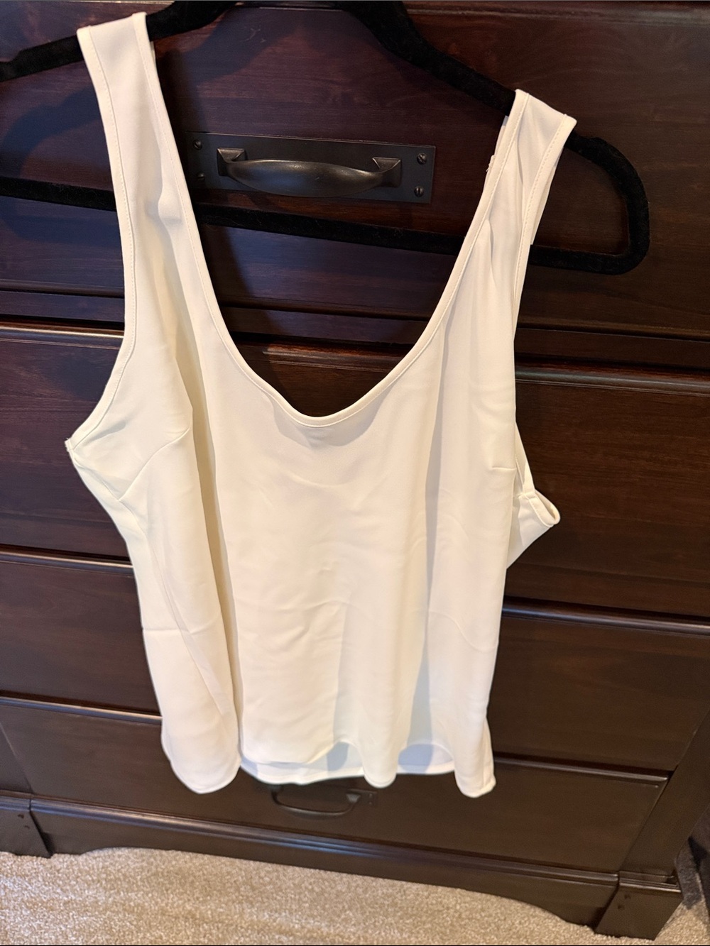 Express Cream Scoop Neck Tank Top